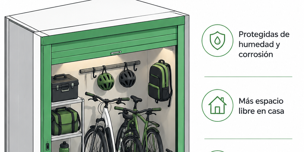 Guardar bicicletas y e-bikes en un trastero urbano en Vigo