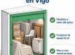 Ilustración: trastero con un sofá tapado, sillas y cajas mientras dura una reforma — guardamuebles en Vigo